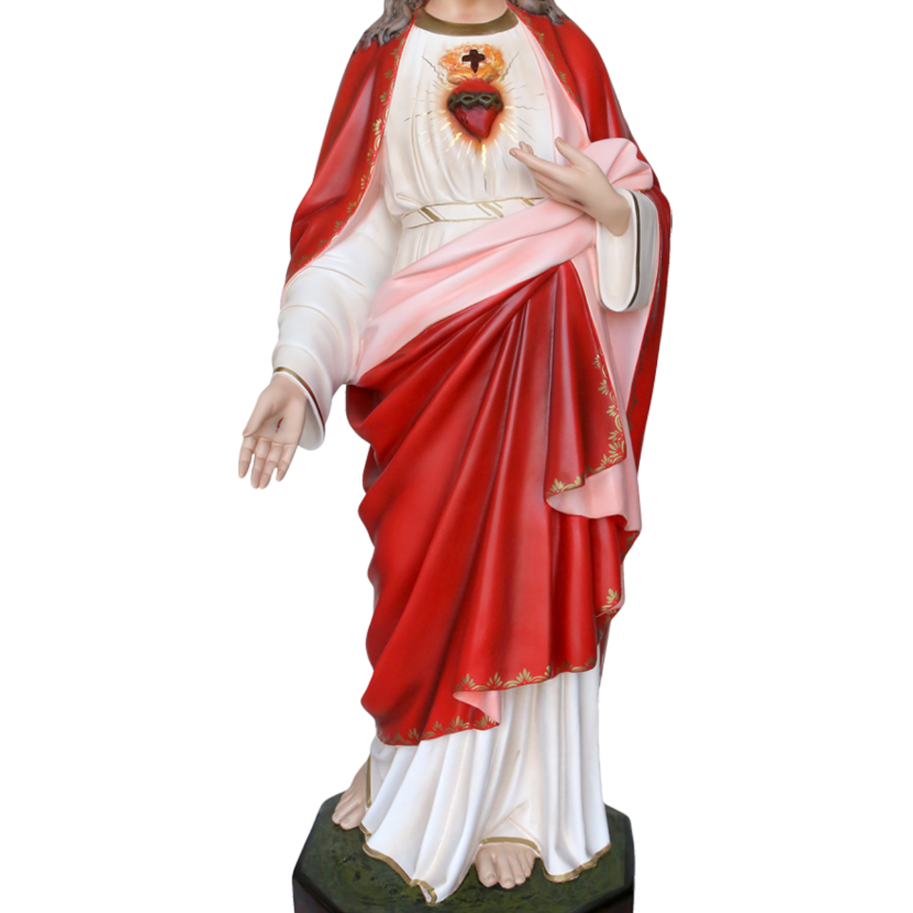 Statua Gesù Sacro Cuore 155 cm in Vetroresina