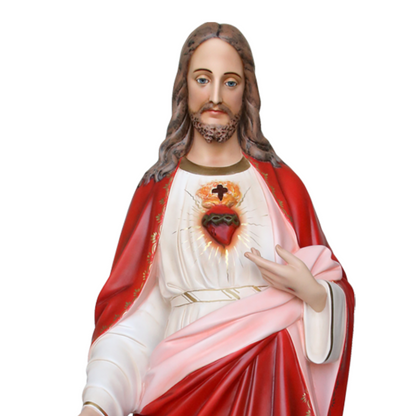 Statua Gesù Sacro Cuore 155 cm in Vetroresina