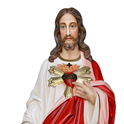 Statua Gesù Sacro Cuore 170 cm in Vetroresina