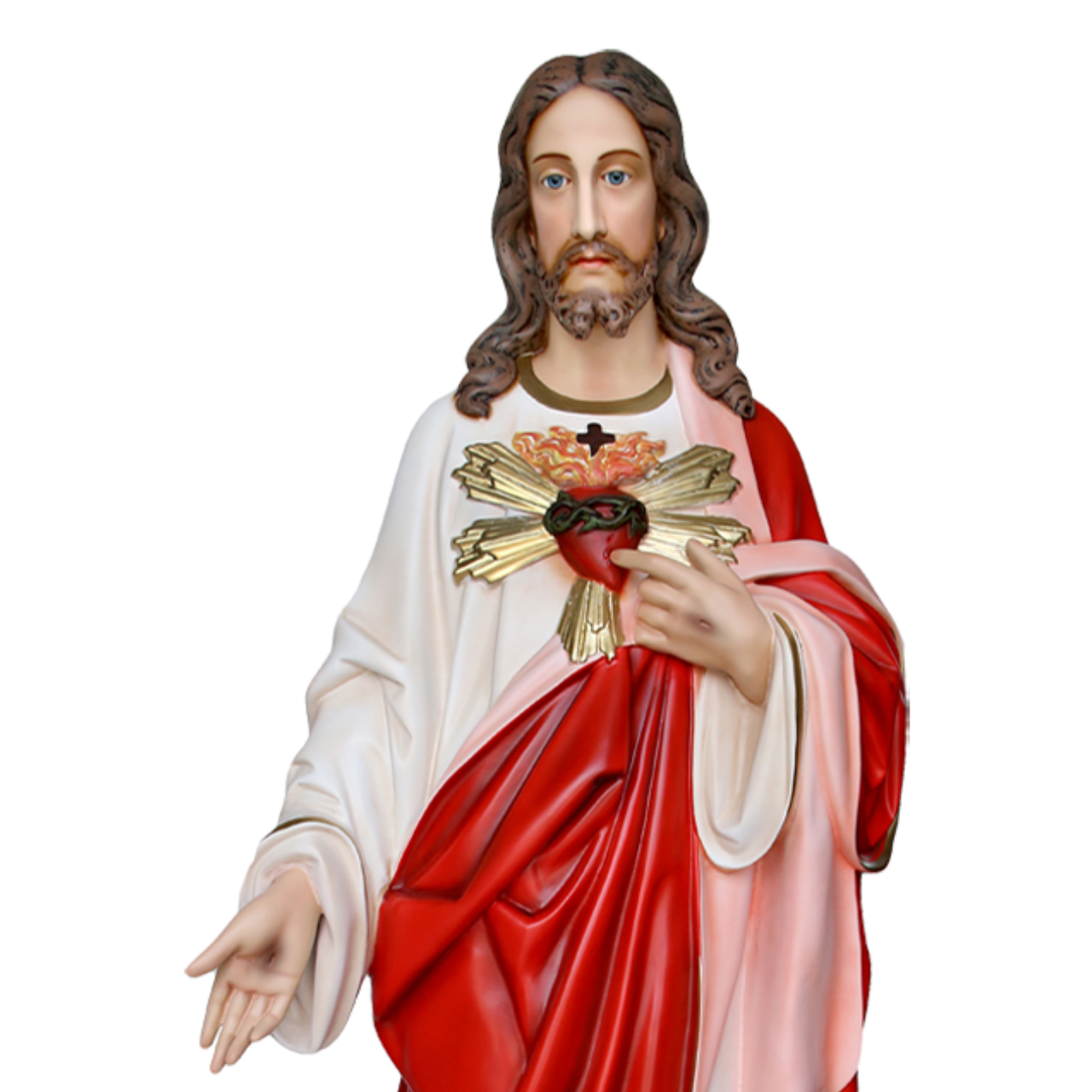 Statua Gesù Sacro Cuore 170 cm in Vetroresina