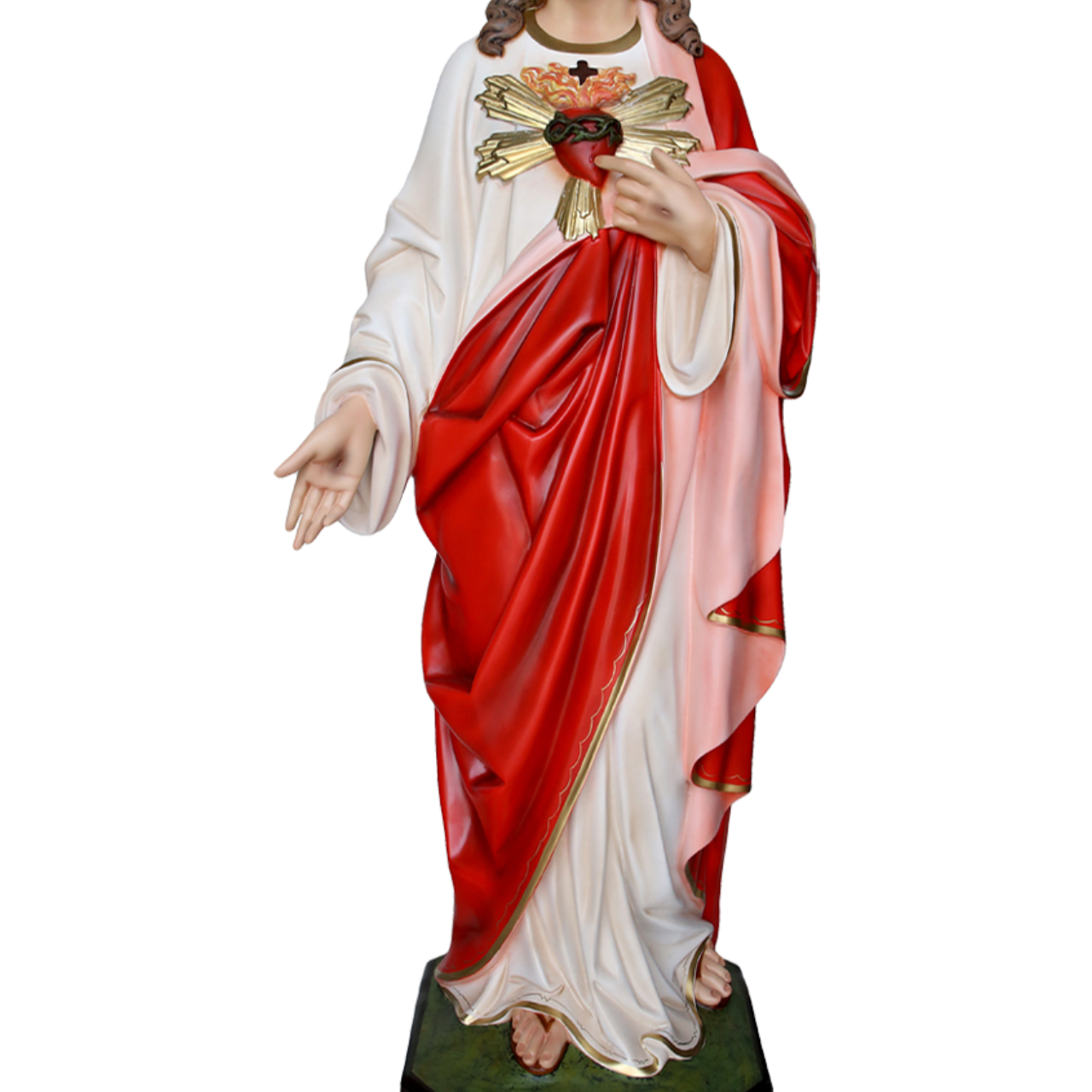 Statua Gesù Sacro Cuore 170 cm in Vetroresina