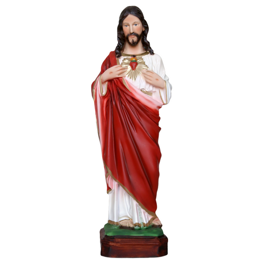 Statua Gesù Sacro Cuore 30 cm in Resina Piena