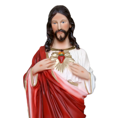 Statua Gesù Sacro Cuore 30 cm in Resina Piena