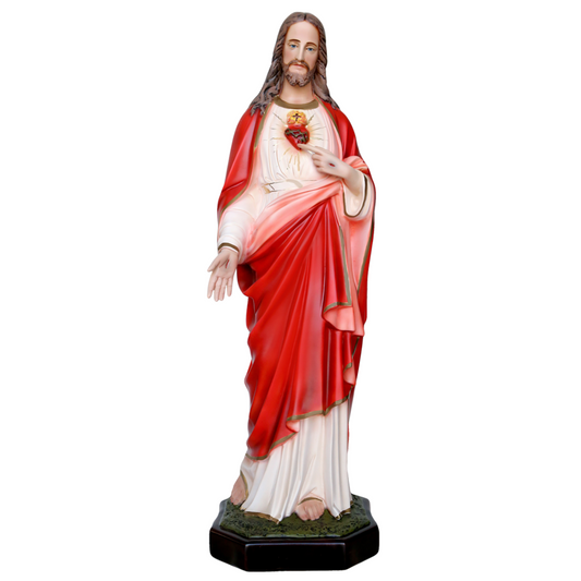 Statua Gesù Sacro Cuore 85 cm in Resina