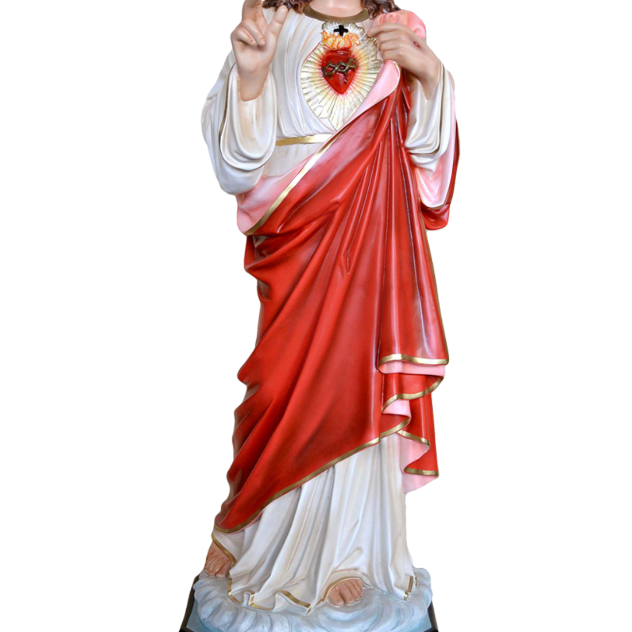 Statua Gesù Sacro Cuore Benedicente 140 cm in Vetroresina