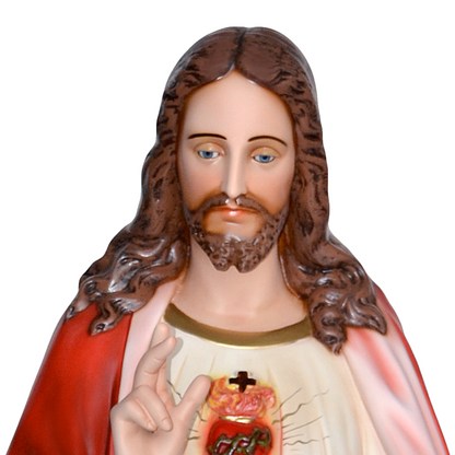 Statua Gesù Sacro Cuore Benedicente 160 cm in Vetroresina