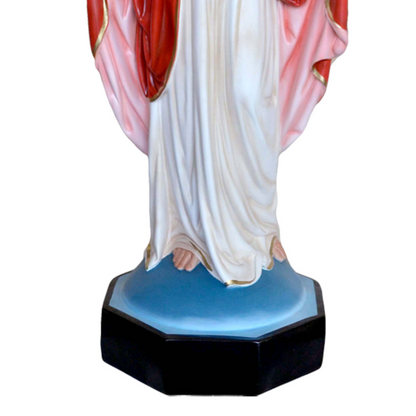 Statua Gesù Sacro Cuore Braccia Aperte 110 cm in Resina