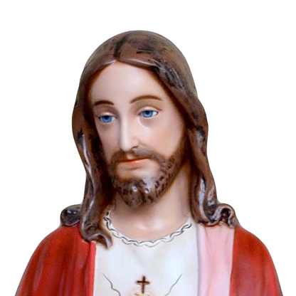Statua Gesù Sacro Cuore Braccia Aperte 110 cm in Resina