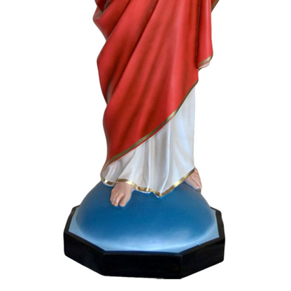 Statua Gesù Sacro Cuore Braccia Aperte 130 cm in Resina