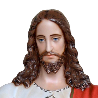 Statua Gesù Sacro Cuore Braccia Aperte 130 cm in Resina
