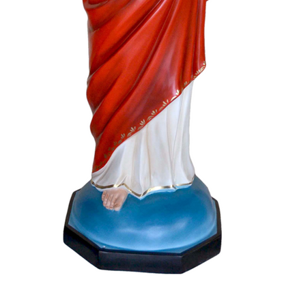 Statua Gesù Sacro Cuore Braccia Aperte 150 cm in Vetroresina