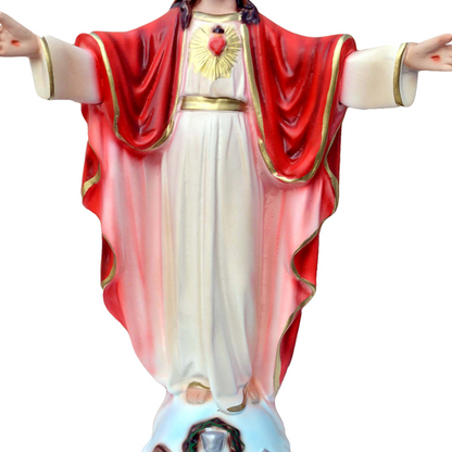 Statua Gesù Sacro Cuore Braccia Aperte 30 cm in Resina Piena