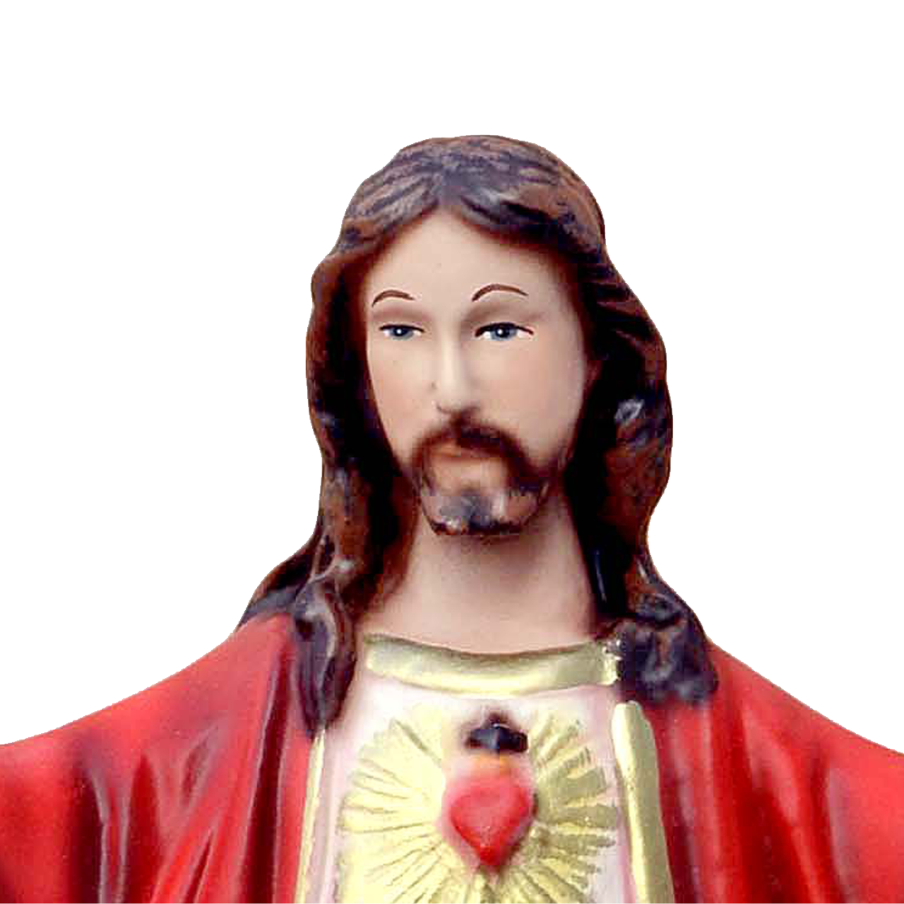 Statua Gesù Sacro Cuore Braccia Aperte 30 cm in Resina Piena