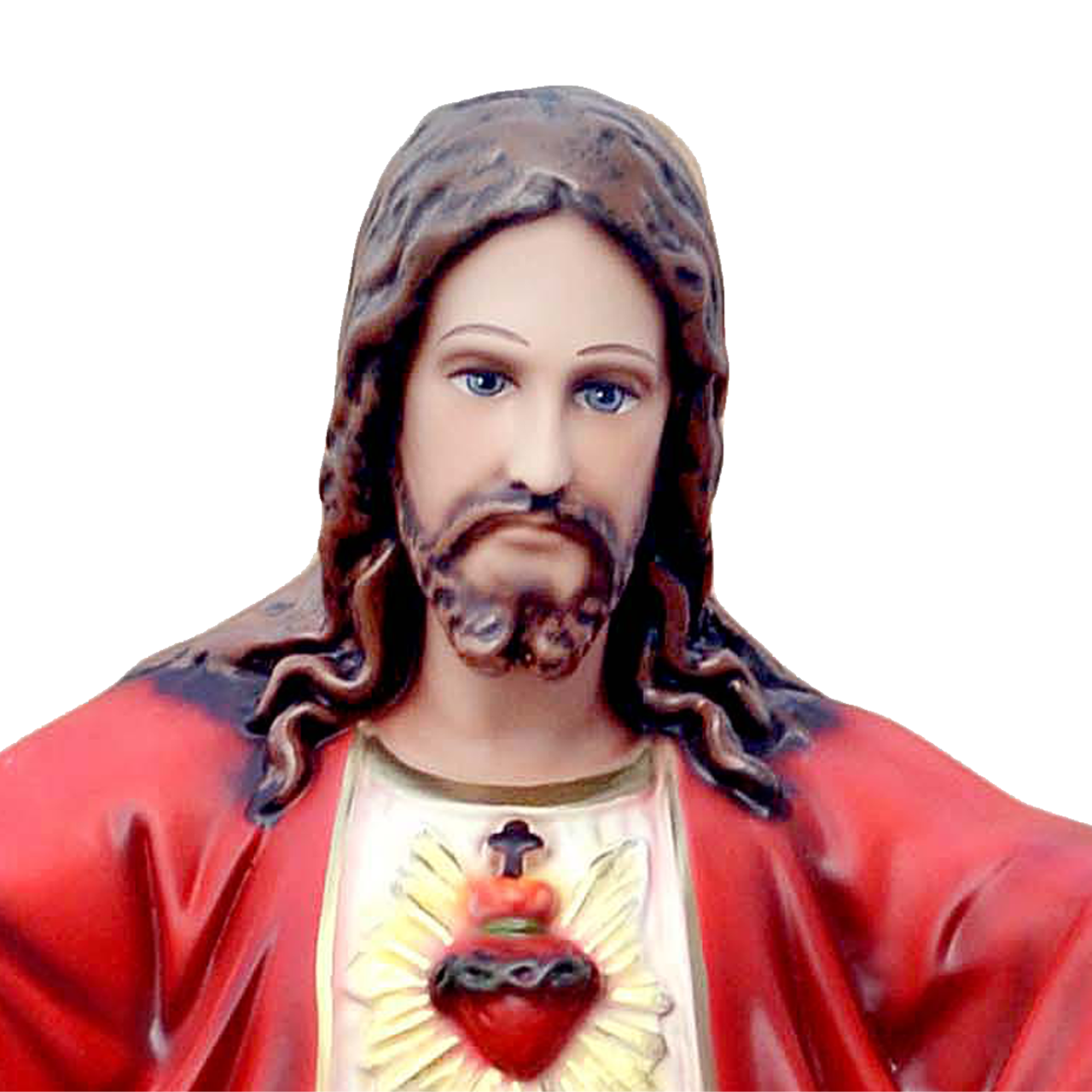 Statua Gesù Sacro Cuore Braccia Aperte 40 cm in Resina