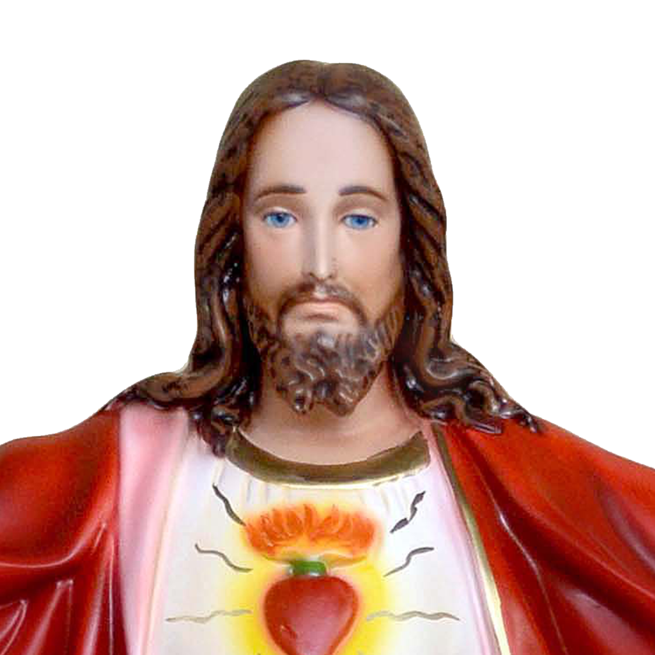 Statua Gesù Sacro Cuore Braccia Aperte 85 cm in Resina