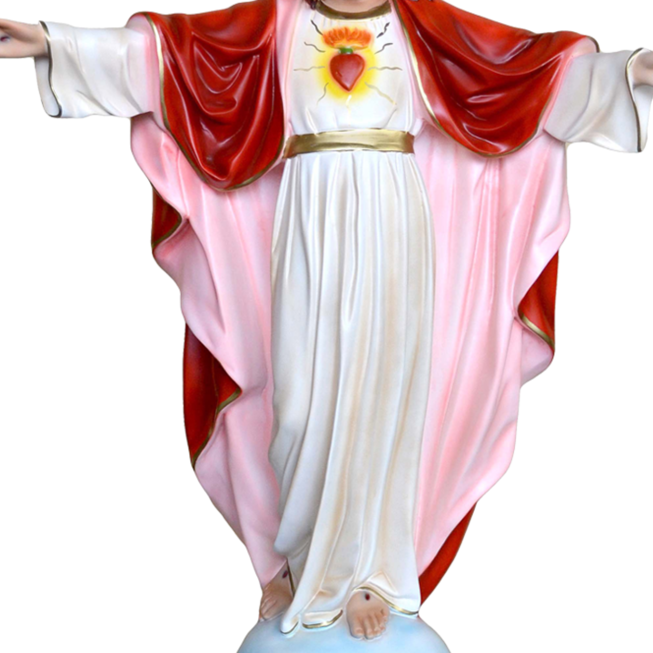 Statua Gesù Sacro Cuore Braccia Aperte 85 cm in Resina