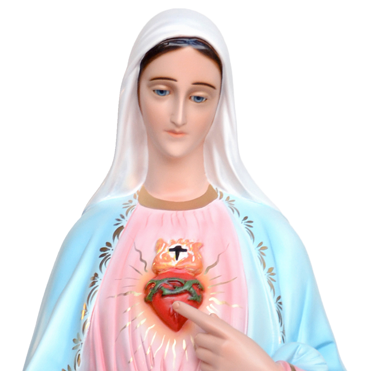 Statua Sacro Cuore di Maria 110 cm in Vetroresina