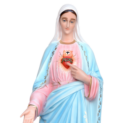 Statua Sacro Cuore di Maria 110 cm in Vetroresina