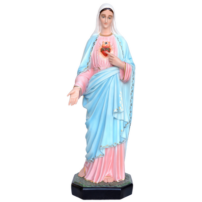 Statua Sacro Cuore di Maria 110 cm in Vetroresina