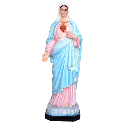 Statua Sacro Cuore di Maria 130 cm in Vetroresina
