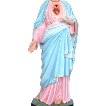 Statua Sacro Cuore di Maria 155 cm in Vetroresina