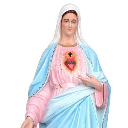Statua Sacro Cuore di Maria 155 cm in Vetroresina