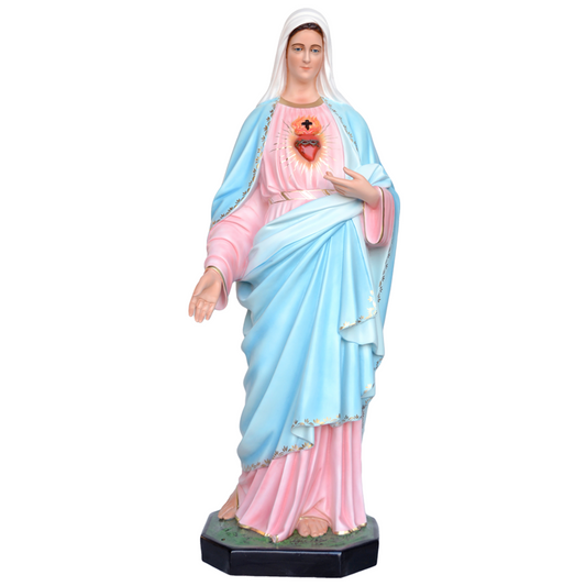 Statua Sacro Cuore di Maria 155 cm in Vetroresina