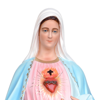 Statua Sacro Cuore di Maria 155 cm in Vetroresina