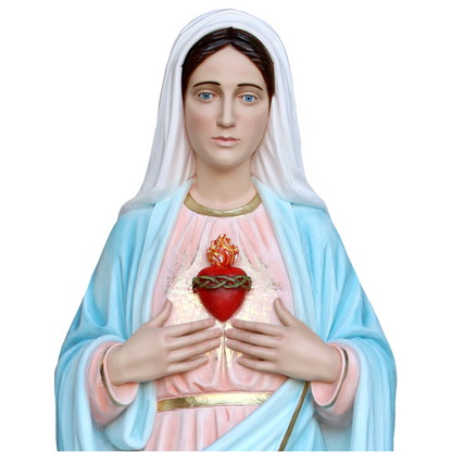 Statua Sacro Cuore di Maria 180 cm in Vetroresina