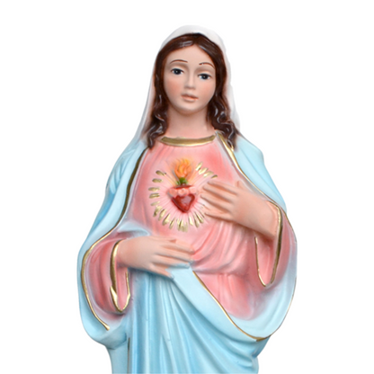Statua Sacro Cuore di Maria 30 cm in Resina Piena