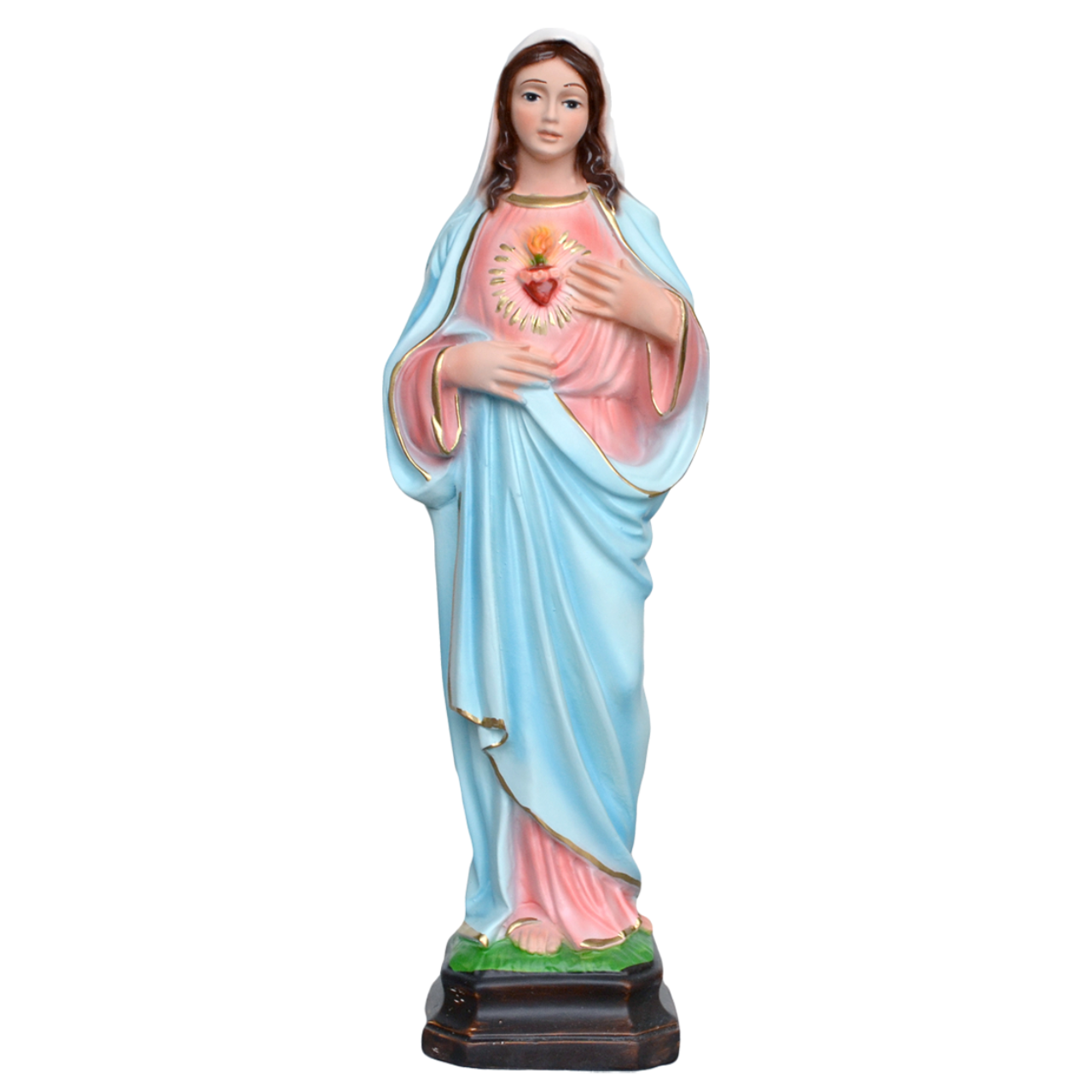 Statua Sacro Cuore di Maria 30 cm in Resina Piena