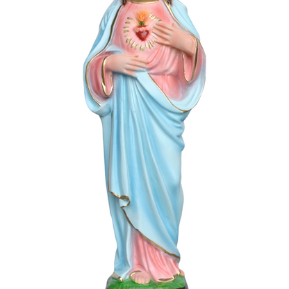 Statua Sacro Cuore di Maria 30 cm in Resina Piena