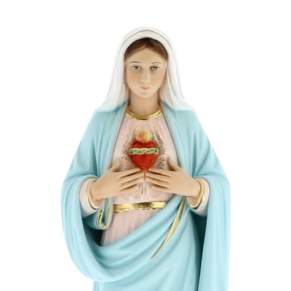 Statua Sacro Cuore di Maria 31 cm in Resina Piena