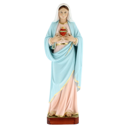 Statua Sacro Cuore di Maria 31 cm in Resina Piena