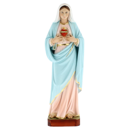 Statua Sacro Cuore di Maria 31 cm in Resina Piena