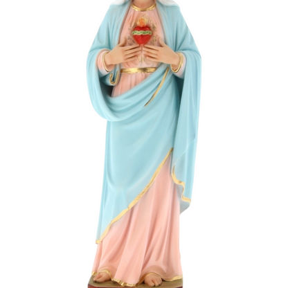 Statua Sacro Cuore di Maria 31 cm in Resina Piena