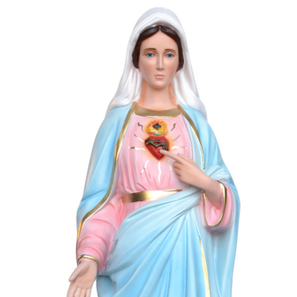 Statua Sacro Cuore di Maria 85 cm in Vetroresina