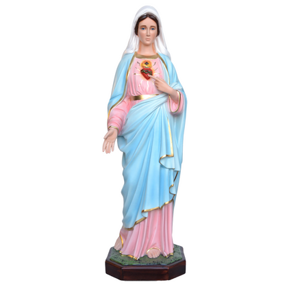 Statua Sacro Cuore di Maria 85 cm in Vetroresina