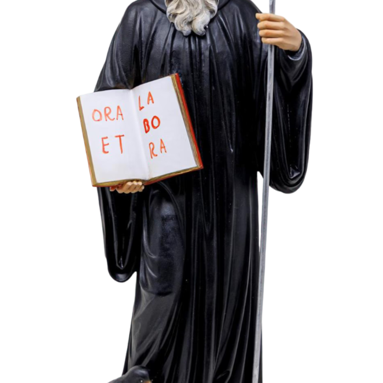Statua San Benedetto 30 cm in Resina Piena