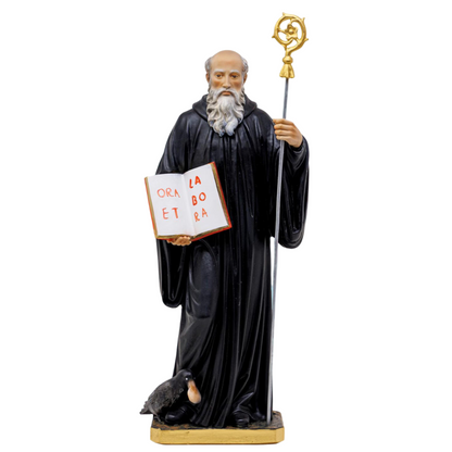 Statua San Benedetto 40 cm in Resina