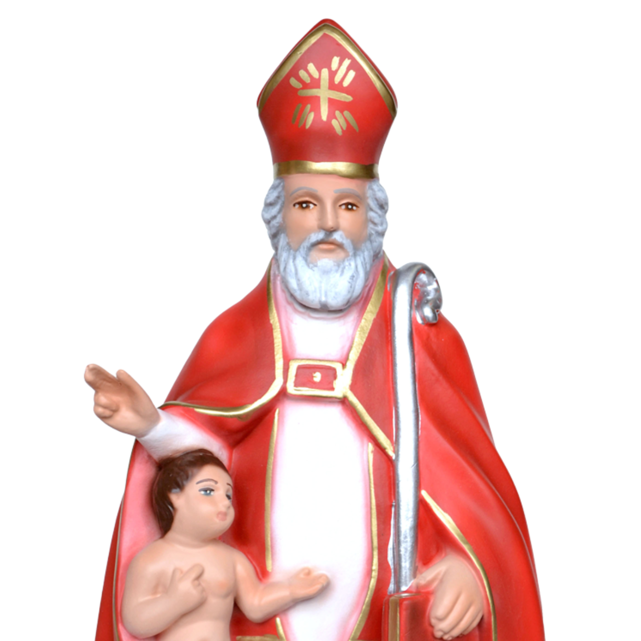 Statua San Biagio Busto 30 cm in Resina Piena