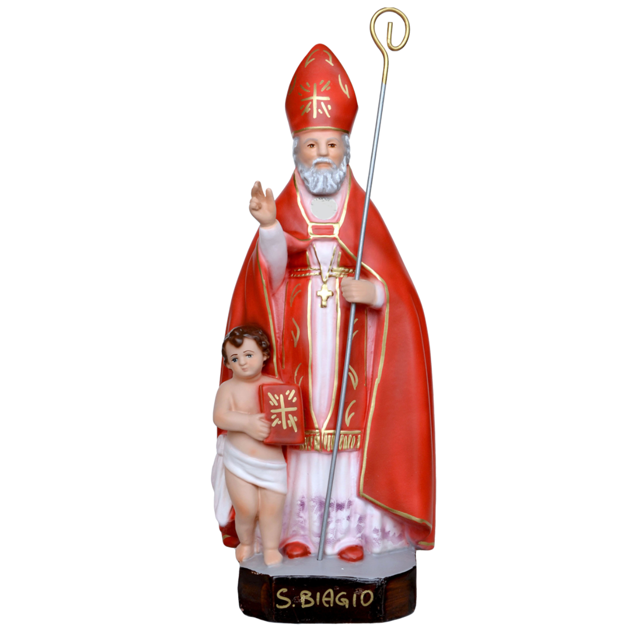 Statua San Biagio 40 cm in Resina
