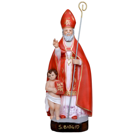 Statua San Biagio 40 cm in Resina