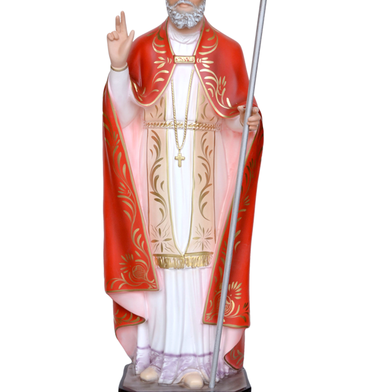 Statua San Biagio 75 cm in Vetroresina