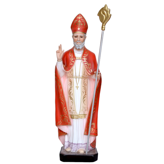Statua San Biagio 75 cm in Vetroresina