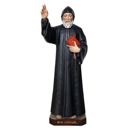 Statua San Charbel 30 cm in Resina Piena