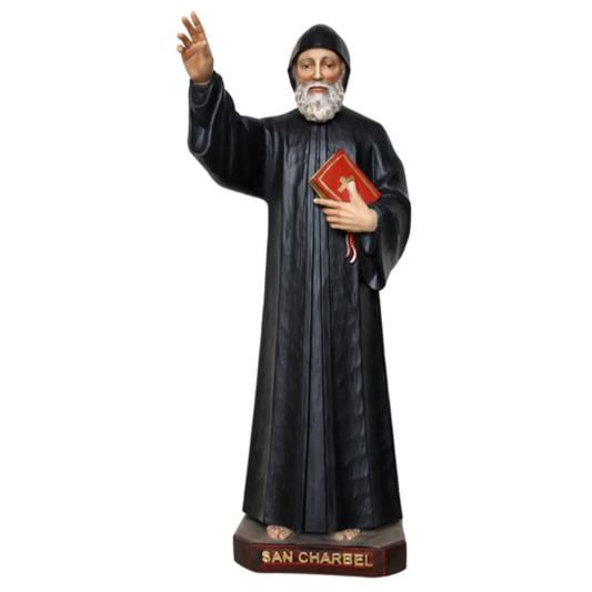 Statua San Charbel 60 cm in Resina