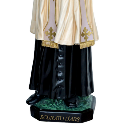 Statua San Curato D'Ars 125 cm in Vetroresina