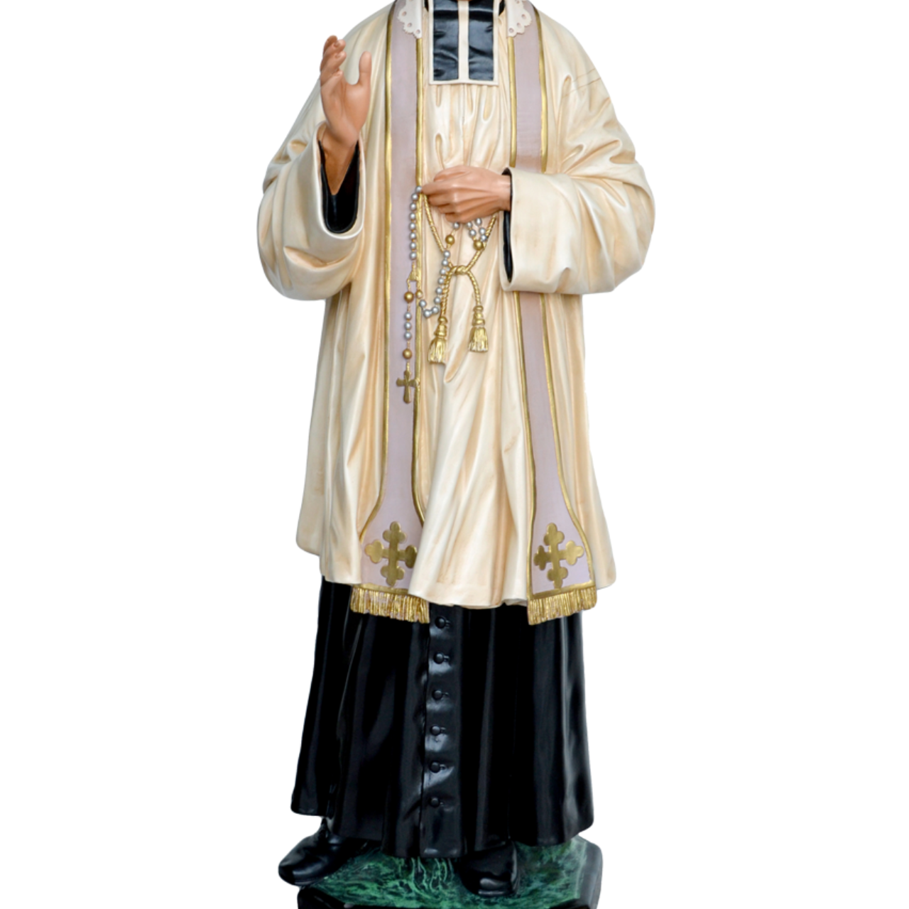 Statua San Curato D'Ars 125 cm in Vetroresina