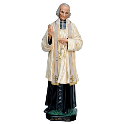Statua San Curato D'Ars 125 cm in Vetroresina